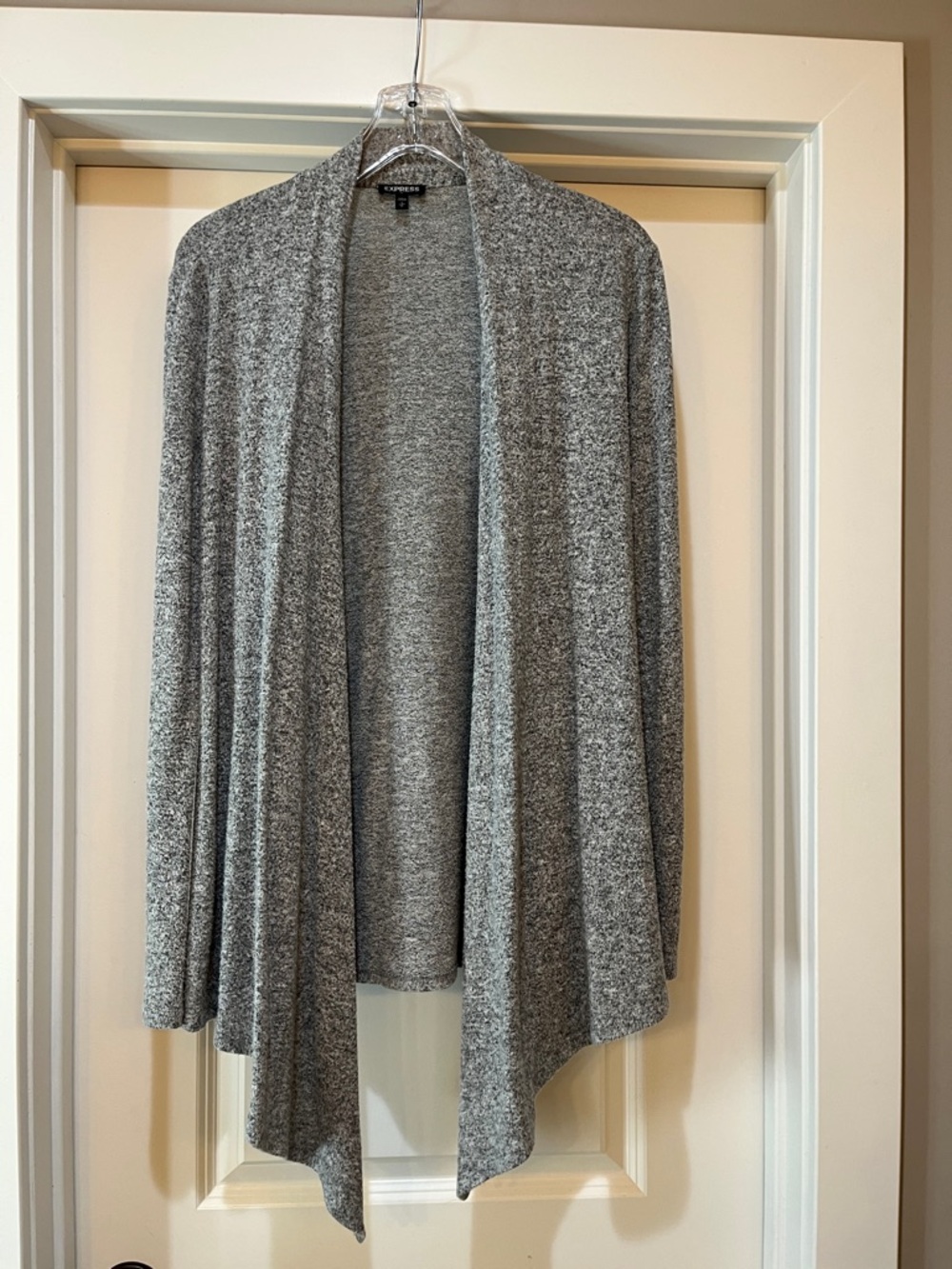 Lightweight Open-Front Cardigan Sweater - Gray